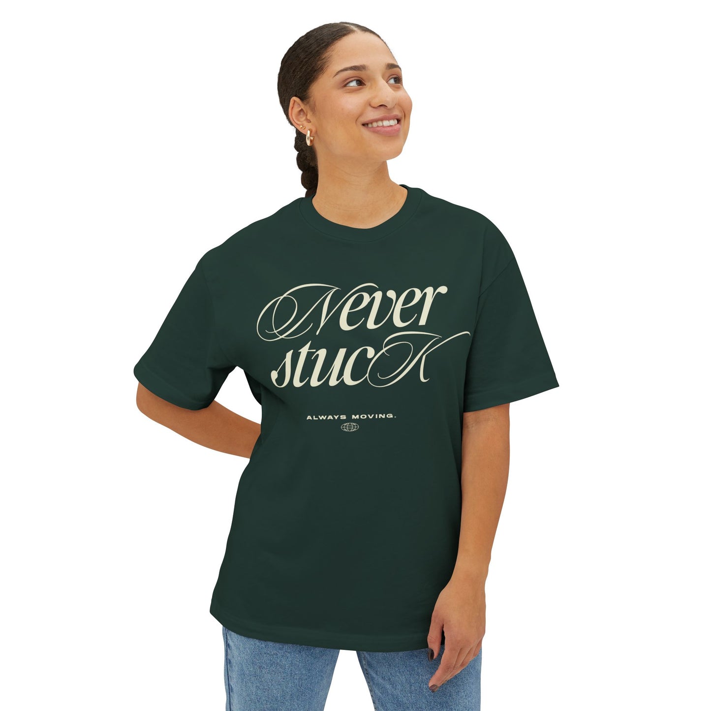Gamer Oversized Tee - 'Never Stuck' Design