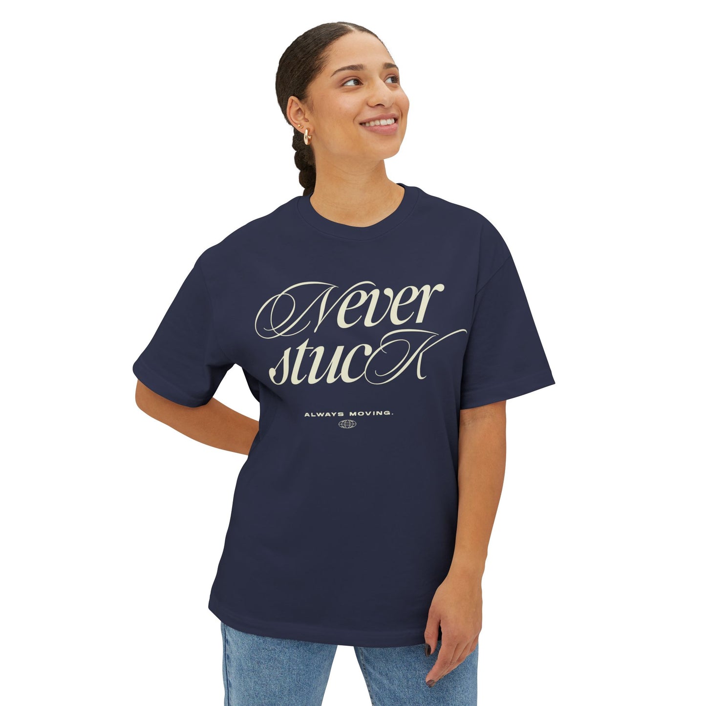 Gamer Oversized Tee - 'Never Stuck' Design