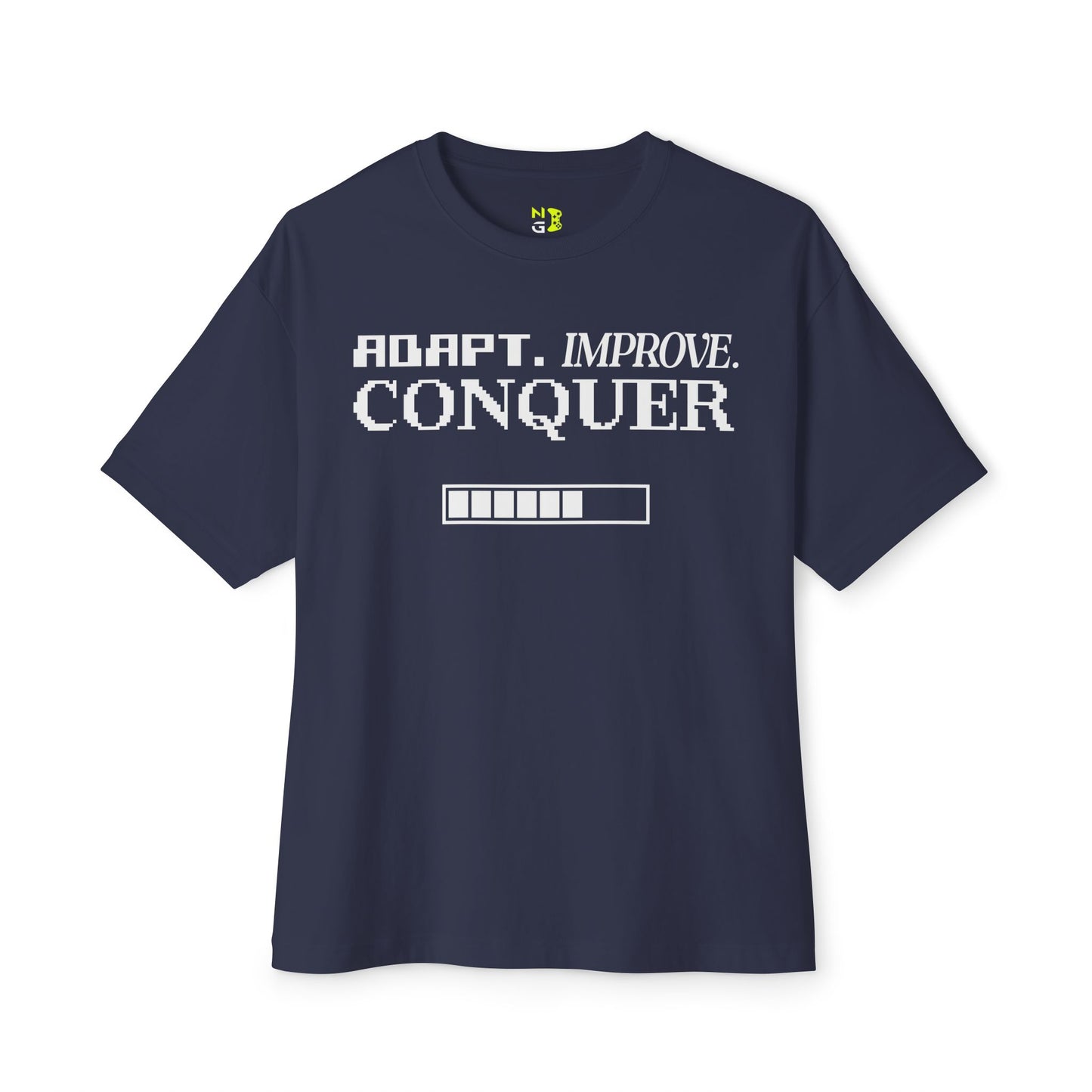 Adapt, Improve, Conquer Unisex Tee - Gaming Inspired Shirt, Oversized Box Tee, Gamer Gift, Video Game Clothing, Busy Gamer Apparel