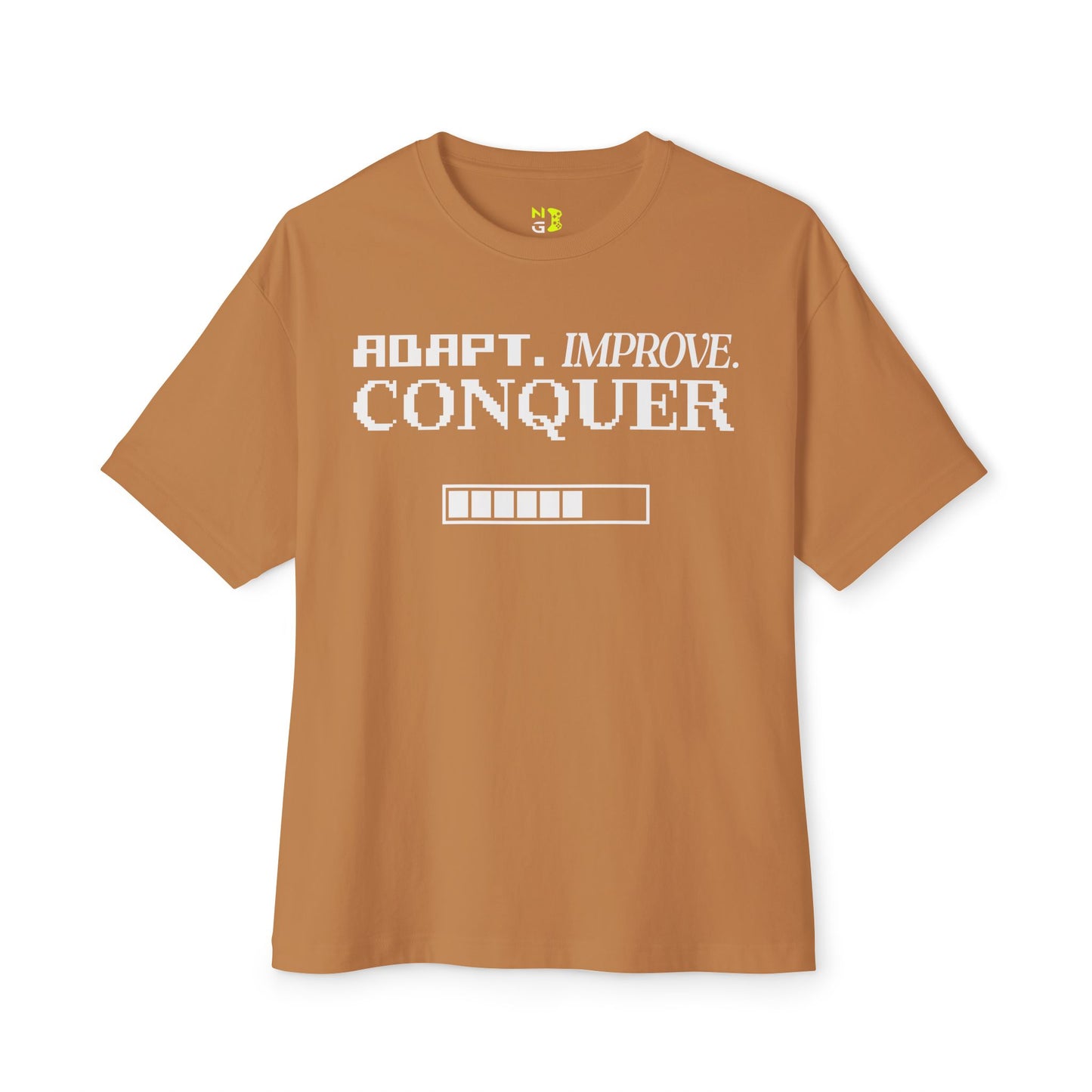 Adapt, Improve, Conquer Unisex Tee - Gaming Inspired Shirt, Oversized Box Tee, Gamer Gift, Video Game Clothing, Busy Gamer Apparel