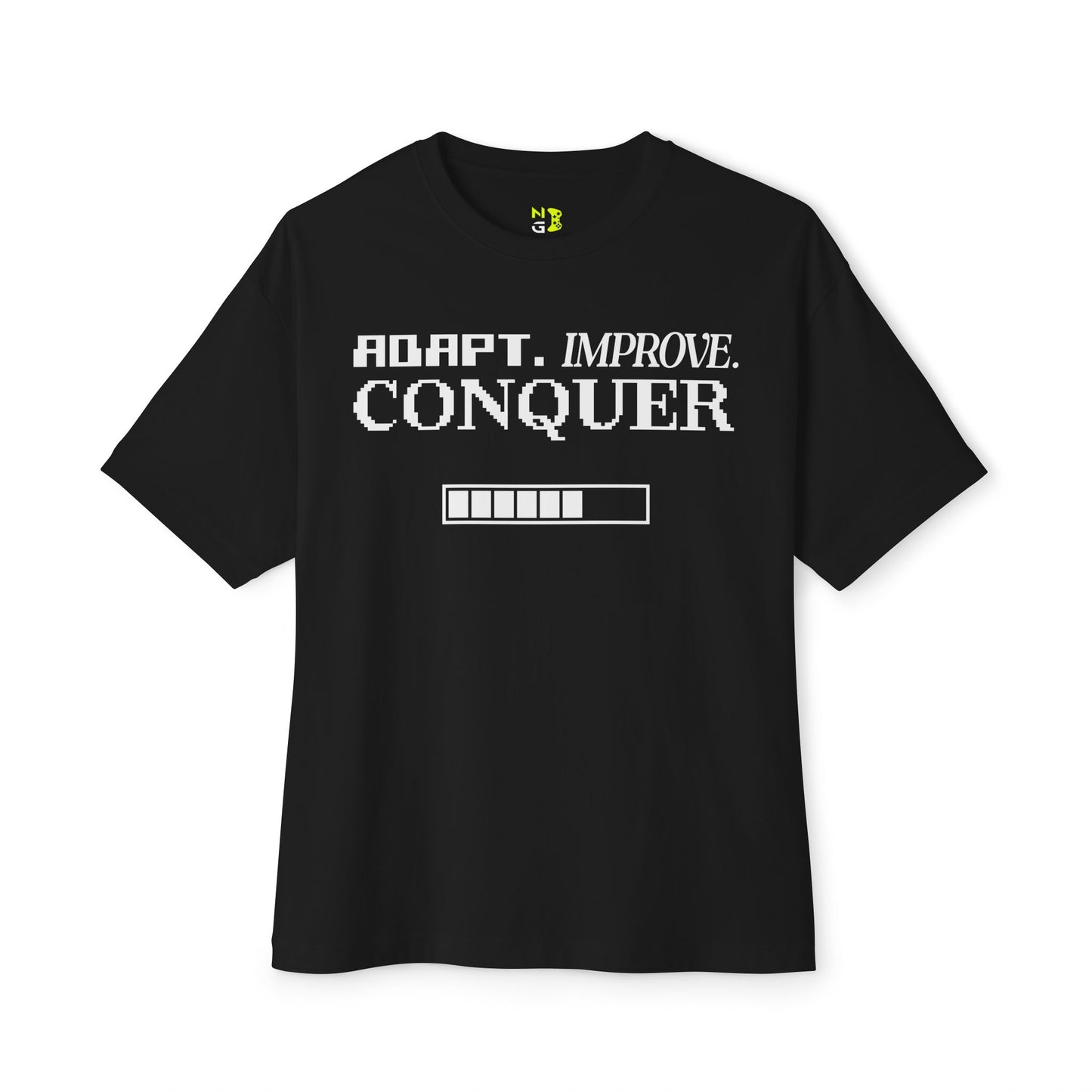 Adapt, Improve, Conquer Unisex Tee - Gaming Inspired Shirt, Oversized Box Tee, Gamer Gift, Video Game Clothing, Busy Gamer Apparel
