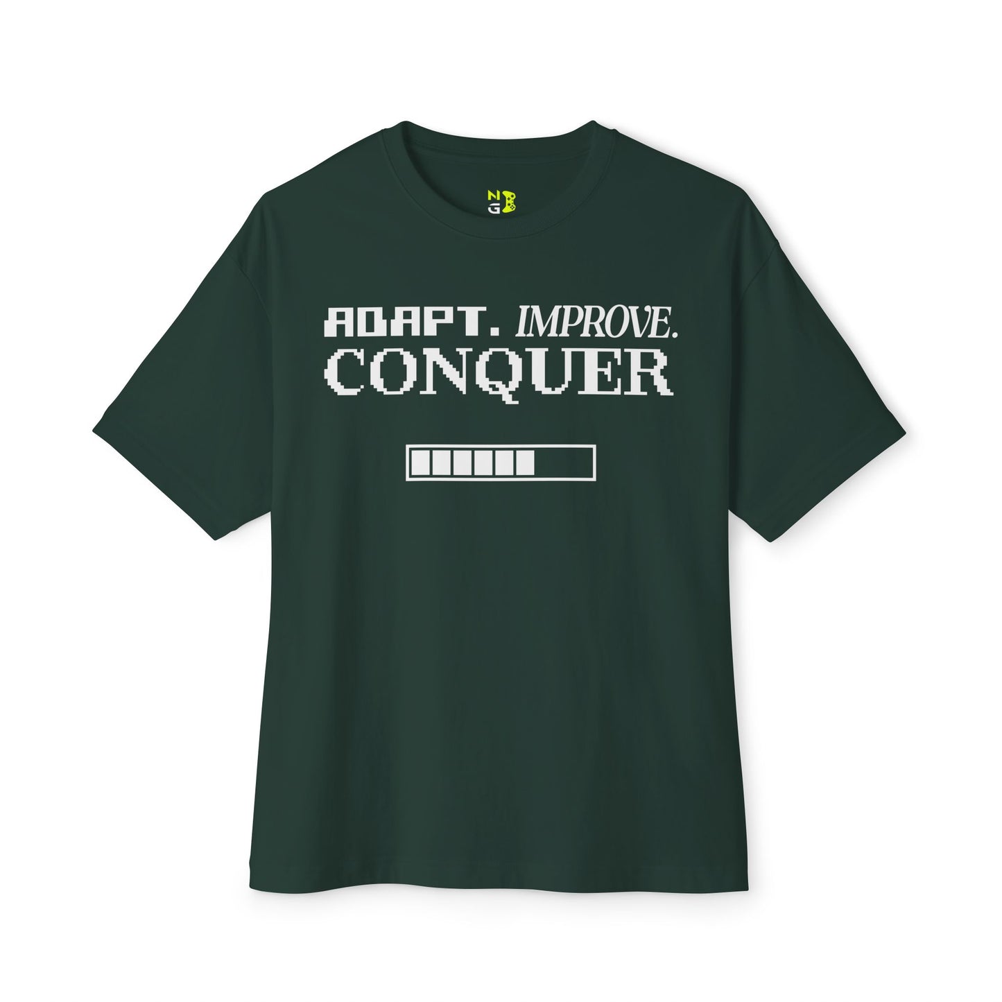 Adapt, Improve, Conquer Unisex Tee - Gaming Inspired Shirt, Oversized Box Tee, Gamer Gift, Video Game Clothing, Busy Gamer Apparel