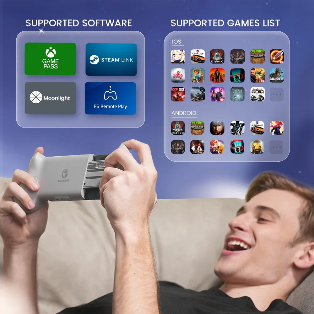 GameSir G8 Galileo Type C Gamepad Mobile Phone Controller with Hall Effect Stick for iPhone 15 Android PS Remote Play Cloud Game