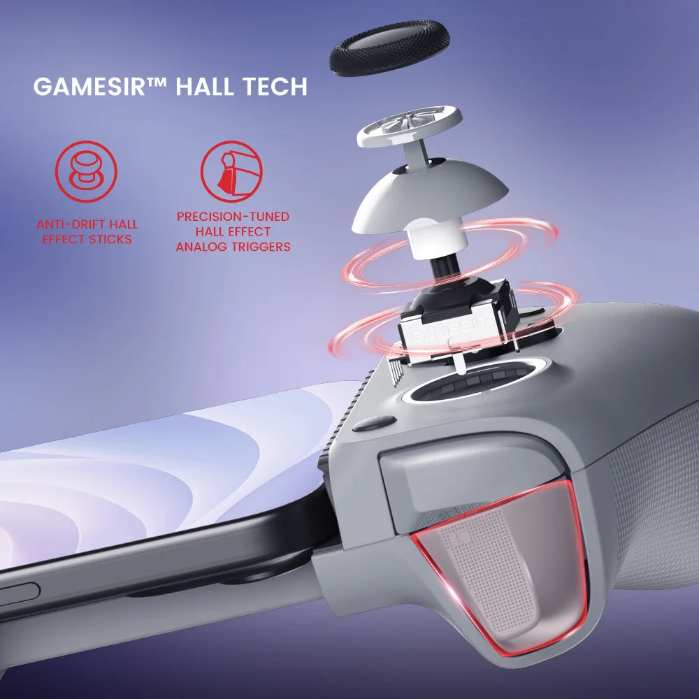 GameSir G8 Galileo Type C Gamepad Mobile Phone Controller with Hall Effect Stick for iPhone 15 Android PS Remote Play Cloud Game