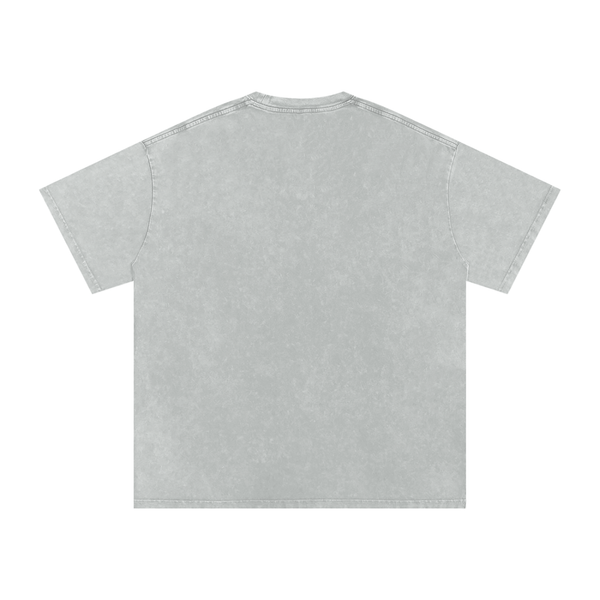 NG Embroidered Snow Washed Oversized Cotton T-Shirt