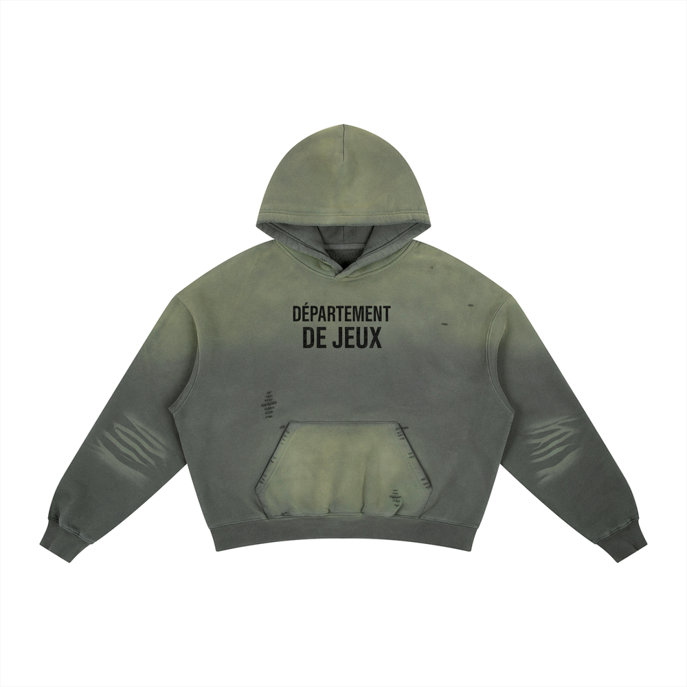 Département de Jeux Boxy Hoodie - Heavyweight Sunfade Gaming Fleece