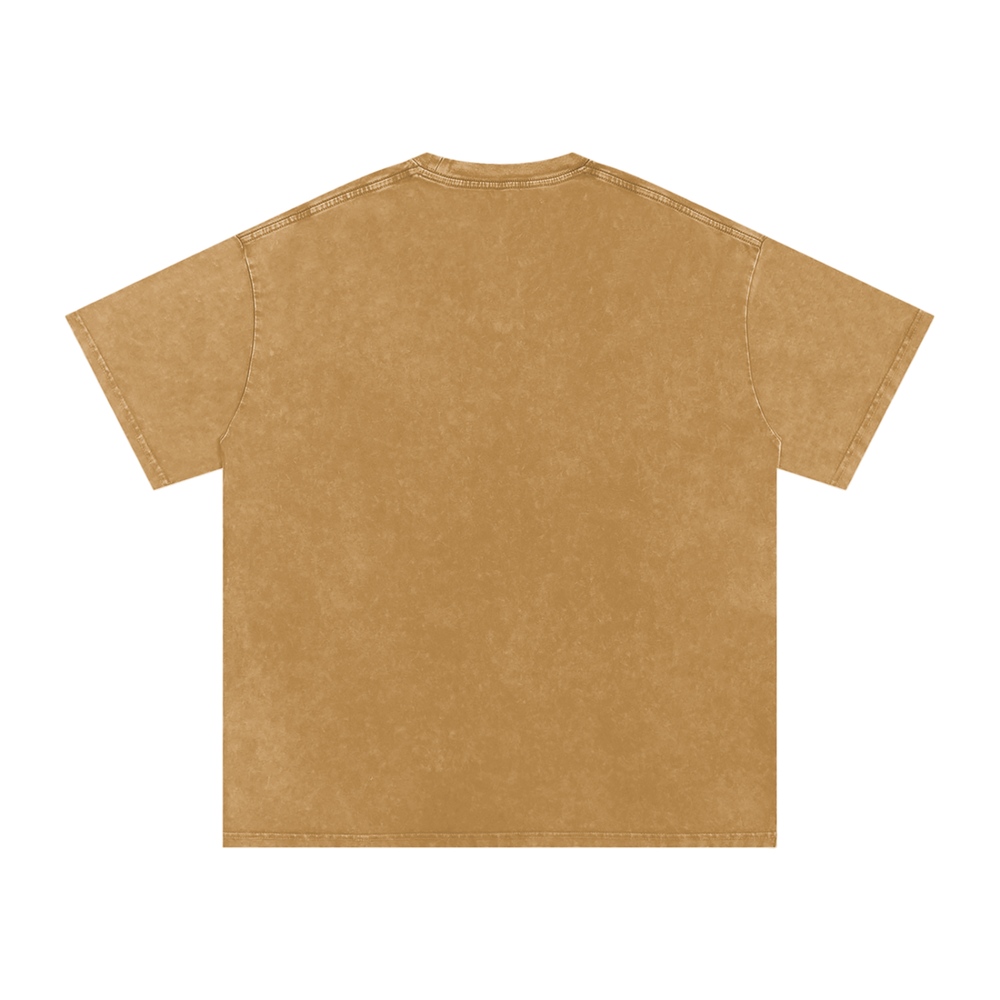 NG Embroidered Snow Washed Oversized Cotton T-Shirt