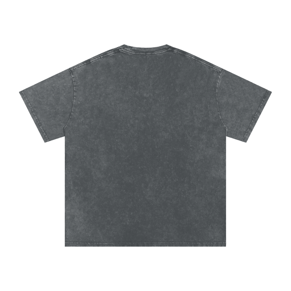 NG Embroidered Snow Washed Oversized Cotton T-Shirt