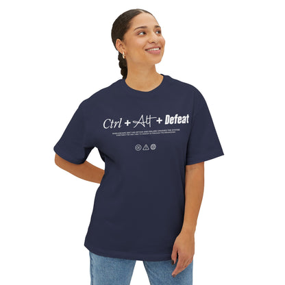 Gamer Lifestyle T-Shirt, CTRL+ALT+Defeat Tee, Gaming Top, Video Game Shirt, Geek Clothing