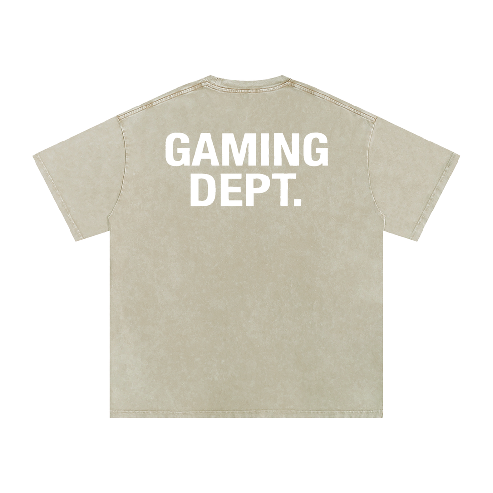 Gaming Dept Snow Washed Oversized Cotton T-Shirt