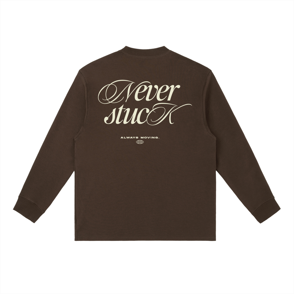 Never Stuck Long-Sleeve Tee — Heavyweight Cotton Gamer Streetwear