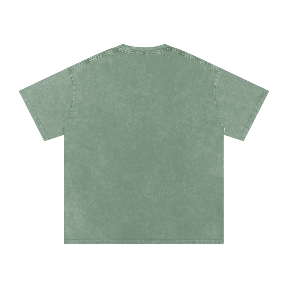 NG Embroidered Snow Washed Oversized Cotton T-Shirt